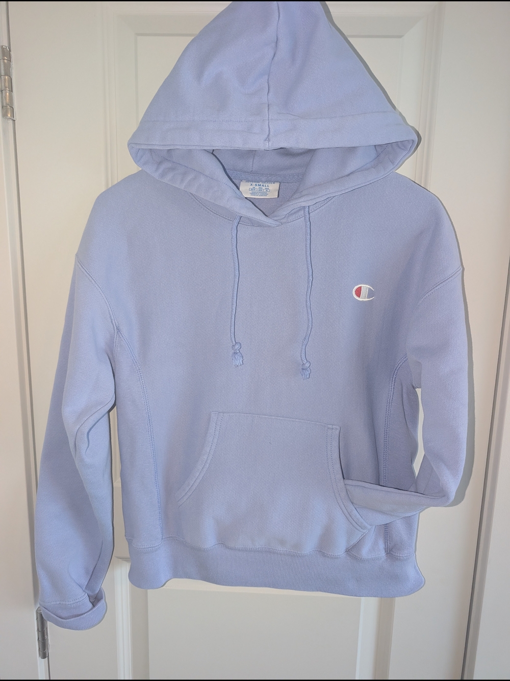 Champion Lavender Pullover Hoodie with Small Chest Logo